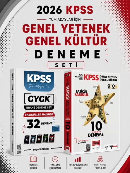 Yargı 2026 KPSS GKGY On Numara 5 Yıldız 10 Deneme & EVP Akademi KPSS Tüm Dersler 32 Deneme Seti ürün görseli 1