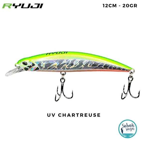 Ryuji Real Jerk 95S 9.5cm 16gr UV Chartreuse Maket Balık ürün görseli 1