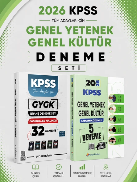 Dizgi Kitap 2026 KPSS Türkiye Geneli 5 Deneme & EVP Akademi KPSS Tüm Dersler 32 Deneme Seti ürün görseli 1