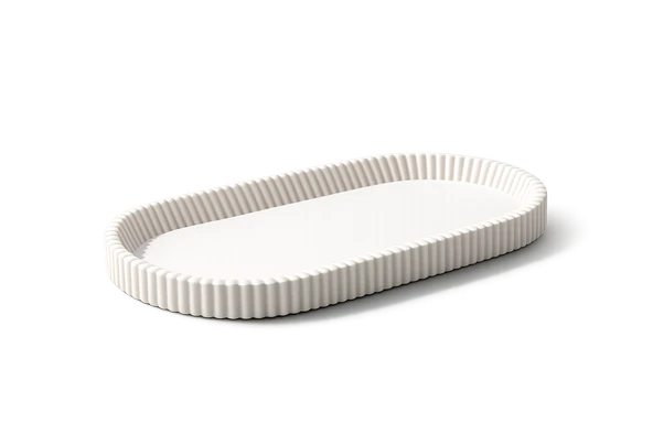 Makyaj Organizer Tepsisi Oval Kozmetik Düzenleyici Parfüm Takı Sunum Tepsisi Sert Plastik ?✨ ürün görseli 1