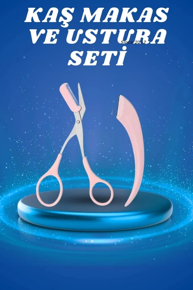 Nevamel® Profesyonel Taraklı Kaş Usturası ve Kaş Makası Bıyık Alma Kaş Usturası ürün görseli 1