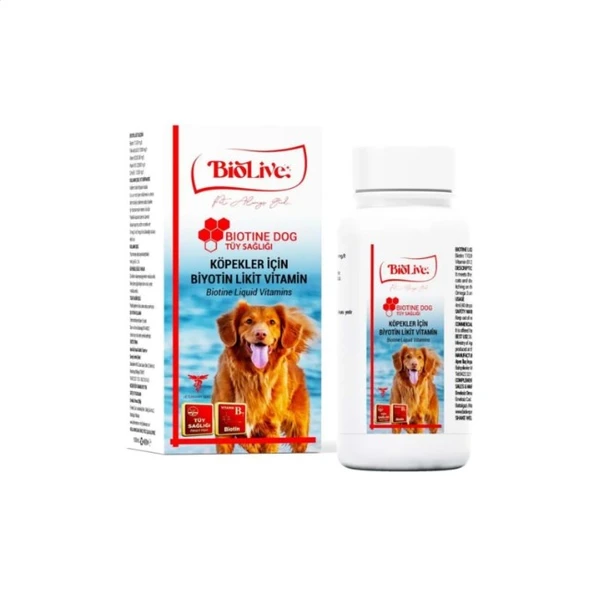 Biolive Biotin Köpekler İçin Tüy Döküm Önleyici Sıvı Vitamin 100 Ml ürün görseli 1