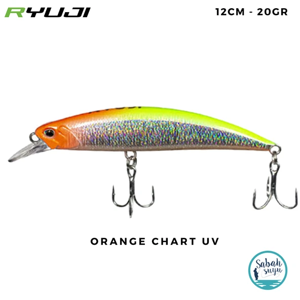 Ryuji Real Jerk 95S 9.5cm 16gr Orange Chart UV Maket Balık ürün görseli 1
