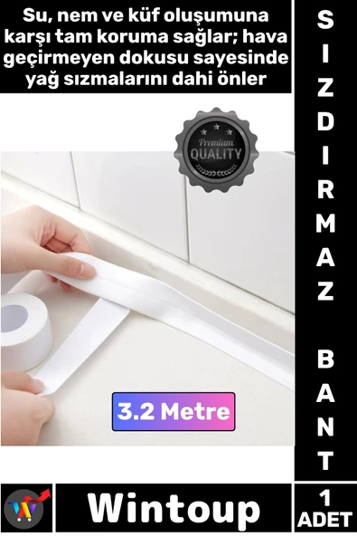 #Bant PE Malzeme Mutfak Banyo Kenar Köşe İzolasyon Sızdırmazlık Koruyucu Şık Güçlü Su Sızdırmaz Bant ürün görseli 1