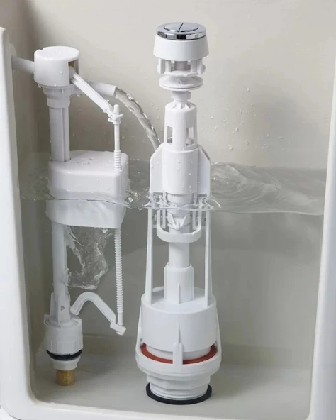 Nevamel® Basmalı Klozet Rezervuar İç Mekanizması Ayarlanabilir Su Seviyeli Tahliye Sistemi ürün görseli 1