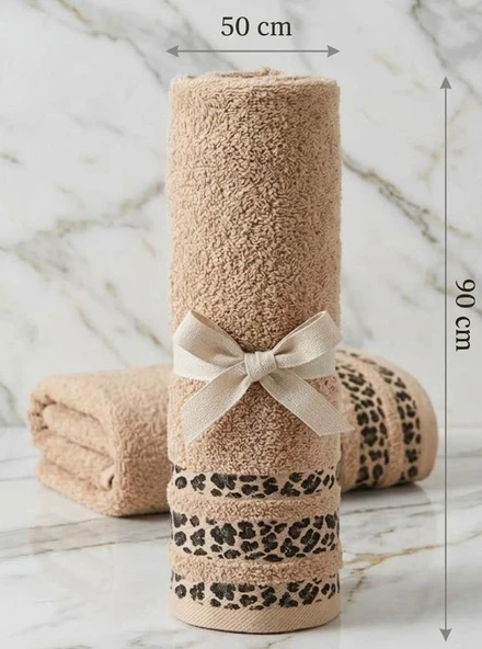 Bicomi Savana Premium: %100 Pamuk Ultra Emici & Cilt Dostu 4’lü El ve Yüz Havlusu Seti (50x90 cm) ürün görseli 1