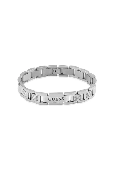 Guess Erkek Metalik Gri Bileklik JGUJUMB01342JWSTTU ürün görseli 1
