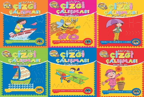 Sevimli Çizgi Çalışması (6 Set) ürün görseli 1