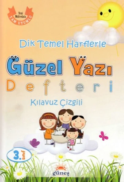 3.Sınıf Dik Temel Harflerle Güzel Yazı Defteri Kılavuz Çizgili ürün görseli 1