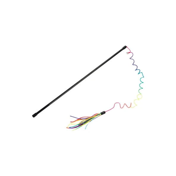 Beeztees Kedi Oltası, Zilli, Kurdelalar Uc, Uzun  Dayanıklı ip-110cm, Çeşitli Renklerde, 50cm ürün görseli 1