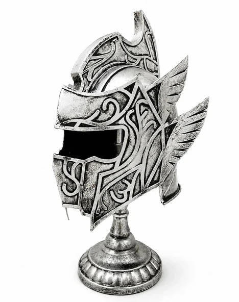 Fantastik Tasarımlı Miğfer Biblosu - Metal - 53x20 cm Dekoratif Obje ürün görseli 1