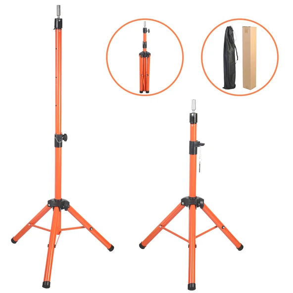 Kuaför Eğitim Mankeni İçin Metal Tripod / Turuncu + Taşıma Çantası ürün görseli 1