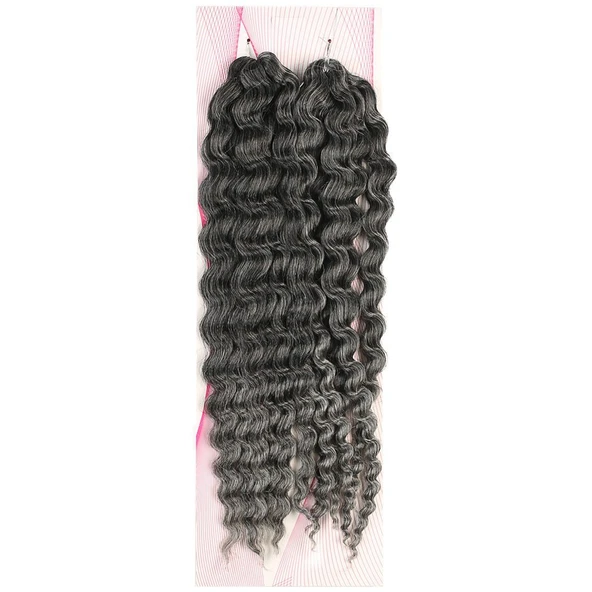 Nice Bulk Afro Su Dalgası / Siyah / Gri Ombreli ürün görseli 1