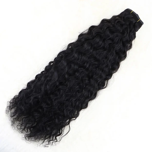Yoğun Dalgalı 7 Parça Görünmez Yarım Ay Set %100 Gerçek / 65cm - Resim 2