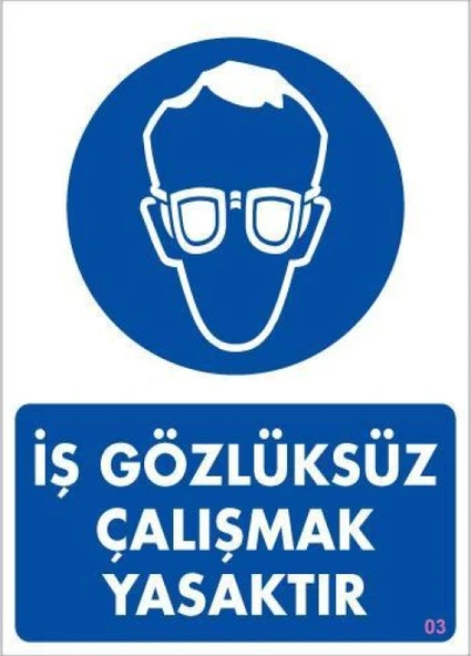 İş Koruyucu Takınız Uyarı Levhası 25x35 KOD:3 ürün görseli 1