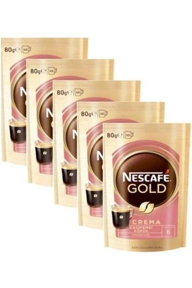 Nescafe Gold Crema Çözünebilir Kahve Özel Seri 80 gr X 5 Adet ürün görseli 1