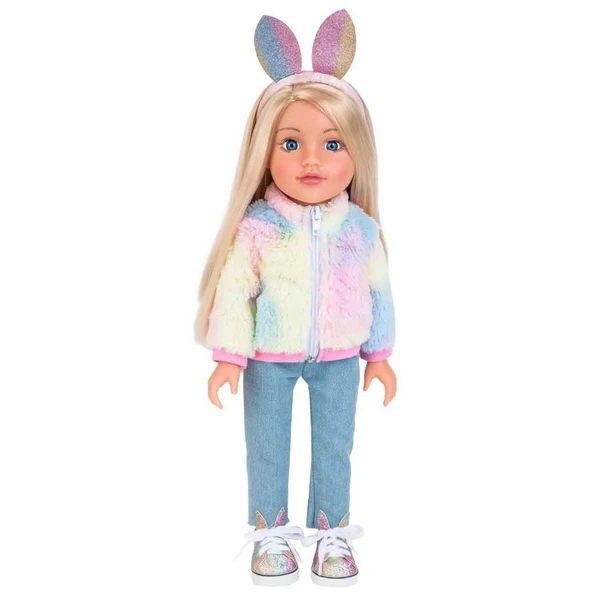 Designafriend Tavşan Kulaklı Saç Bantlı Bebek 47 cm ürün görseli 1