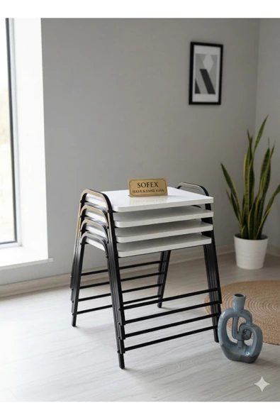 4'LÜ TEPSİ MODEL MODERN SEHPA ürün görseli 1