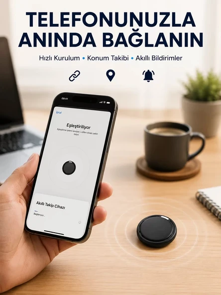 Nevamel® AirTag Akıllı Eşya Takip Cihazı Apple ve Android Uyumlu Uzun Pil Ömürlü ürün görseli 1