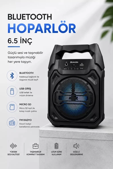 Nevamel® Mikrofonlu Bluetooth Ses Sistemli USB Micro SD FM ve Uzun Pil Ömrü ürün görseli 1