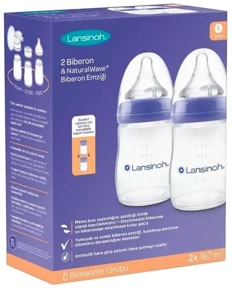 Lansinoh Natural Wave Biberon Seti 160 ml - 2 Adet ürün görseli 1