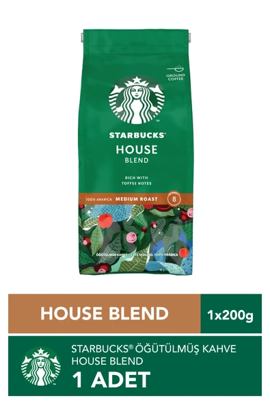starbucks coffee House Blend Öğütülmüş Kahve 200 gr ürün görseli 1
