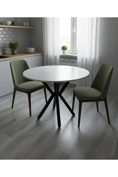 YUVARLAK YEMEK MASASI 70 X 70 ürün görseli 1