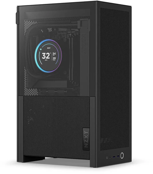 NZXT H2 FLOW Mini-ITX CI-H21FB-01 Siyah Gaming (Oyuncu) Kasa ürün görseli 1