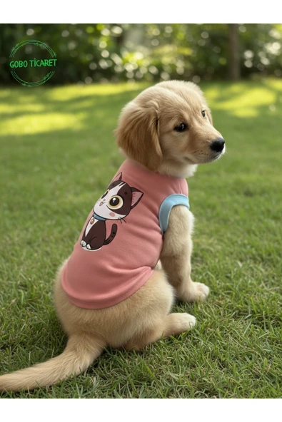 Gobo Yumuşacık Şeker Pembe Kedi ve Köpek Kıyafeti Elbisesi Farklı Modeller - XS, S, M, L Beden ürün görseli 1