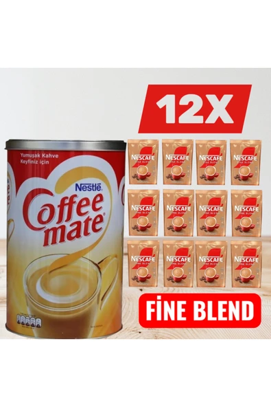Nestle COFFE MATEE 2KG X FİNE BLEND 12'Lİ (FIRSAT ÜRÜNÜ) ürün görseli 1