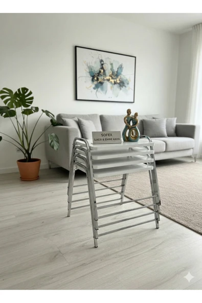 4'LÜ TEPSİ MODEL MODERN SEHPA ürün görseli 1