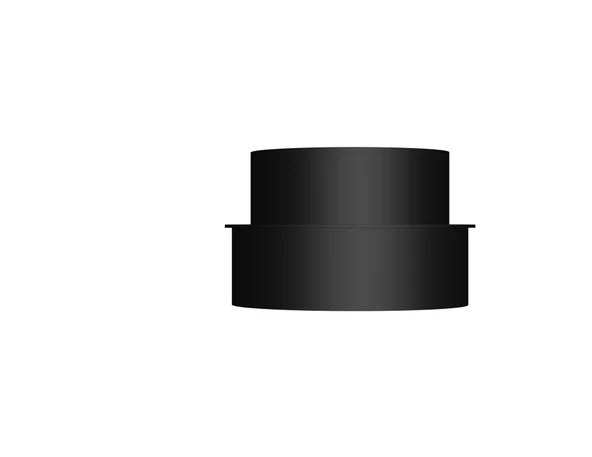 BACA REDÜKSİYON / BOY: 10 CM, ÇAP: 15>13 CM / MAT SİYAH BOYALI / BABA'S STOVE ürün görseli 1