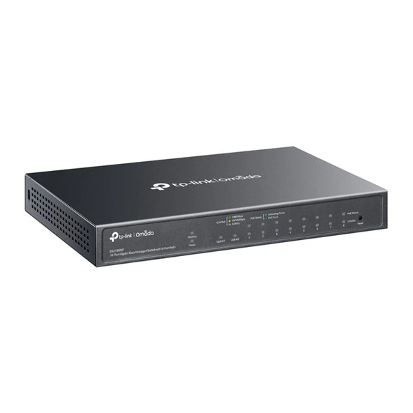Tp-Link omada ES210GMP 10 Port Gbit 8 Poe+ Switch - Resim 2
