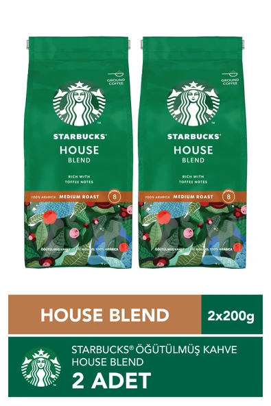 starbucks coffee 2 Adet House Blend Öğütülmüş Kahve 2x200g ürün görseli 1