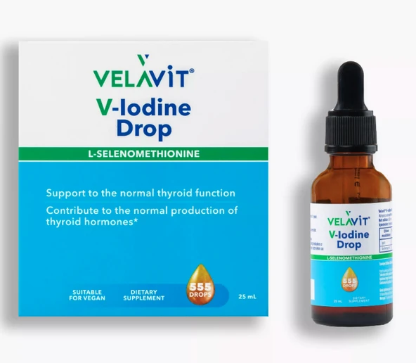 Velavit V-lodine Drop İyot ve Selenyum İçeren Takviye Edici Gıda 25 ml ürün görseli 1