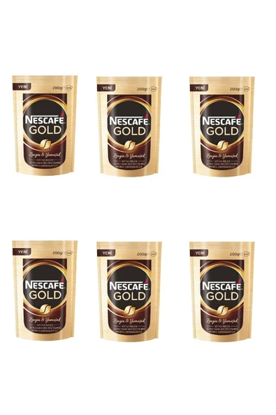 Nescafe Gold Ekonomik Paket 200 Gr X 6 Adet ürün görseli 1