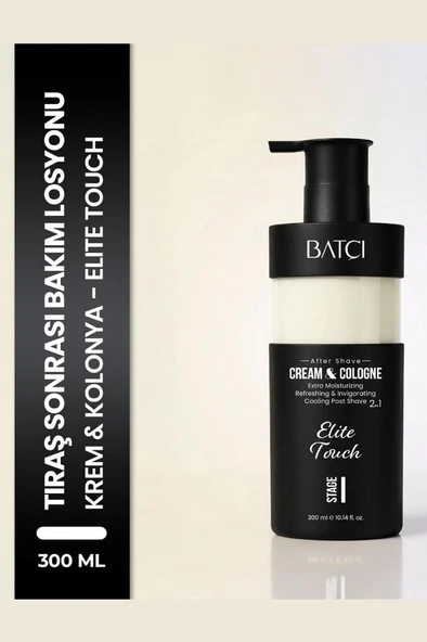 Batçı 2'si 1 Arada Tıraş Sonrası Nemlendirici Krem Kolonya 300 Ml Elite Touch ürün görseli 1