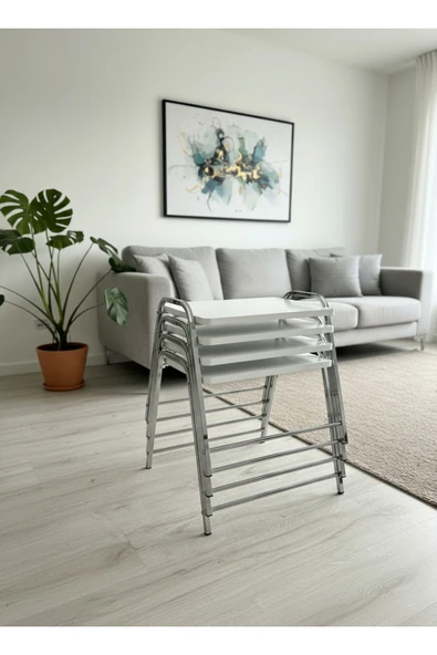 4'LÜ TEPSİ MODEL MODERN SEHPA - Resim 3