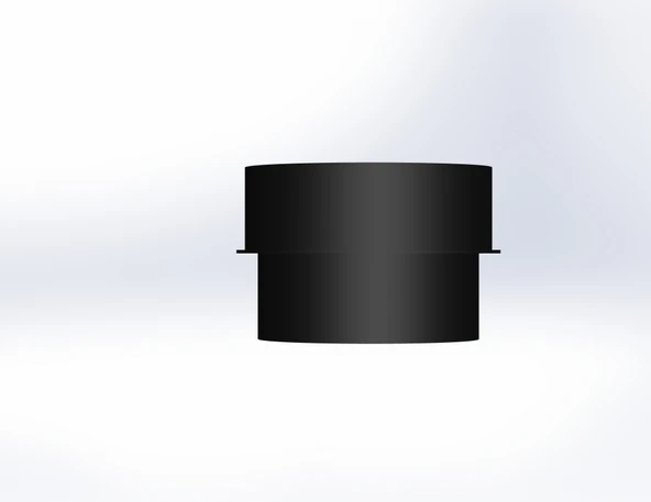 BACA REDÜKSİYON / BOY: 10.5 CM, ÇAP: 13>15 CM / MAT SİYAH BOYALI / BABA'S STOVE ürün görseli 1