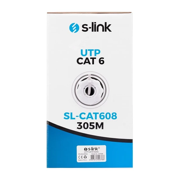 S-Link Cat6 Gri CCA UTP Data Kablosu (305m) - Resim 3