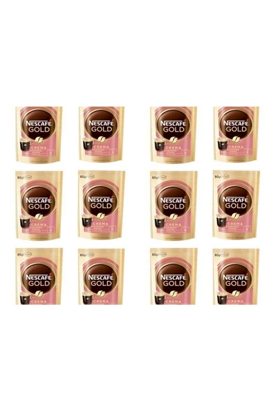 Nescafe Gold Crema 80 Gr Ekonomik Paket 12x80 Gr ürün görseli 1