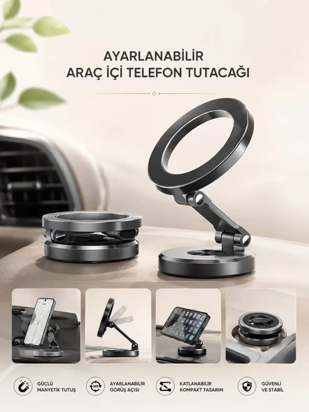 Nevamel® Araç İçi Telefon Tutacağı Manyetik Tasarım Ayarlanabilir ürün görseli 1