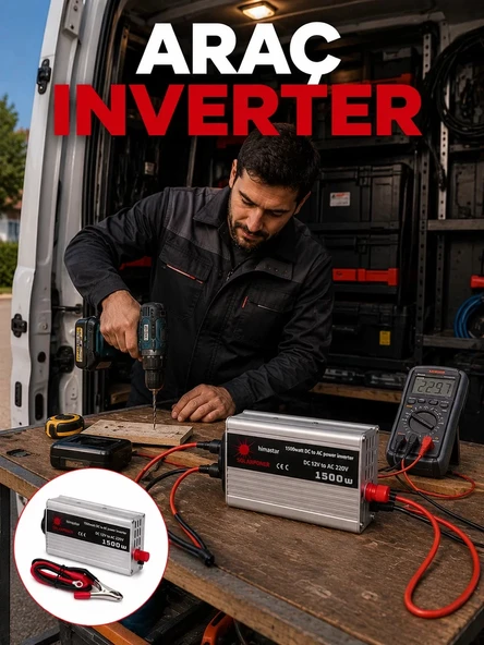 Nevamel® 1500W Araç İnvertörü Elektronik Cihazlar İçin Yüksek Verimli Güç Dönüştürme Sistemi ürün görseli 1