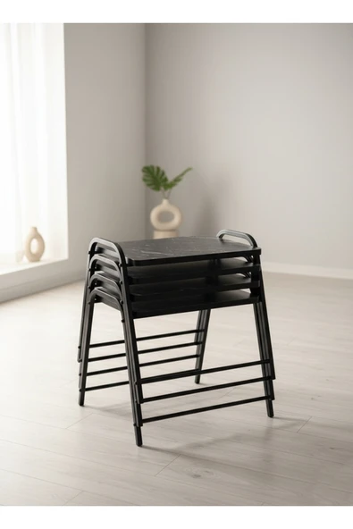 4'LÜ TEPSİ MODEL MODERN SEHPA - Resim 3