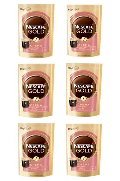 Nescafe Gold Crema 80 Gr Ekonomik Paket 6x80 Gr ürün görseli 1