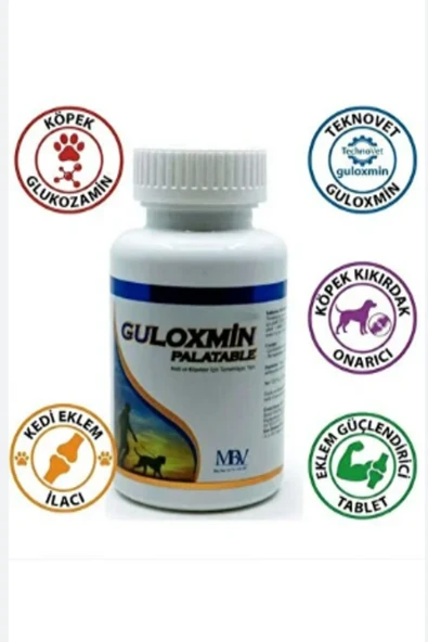 Teknovet Guloxmin 90 Tablet - Kedi ve Köpekler İçin Eklem, Kıkırdak ve Glukozamin Takviyesi (Palatable Tablet) ürün görseli 1