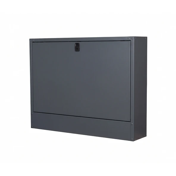 Alfafonet Ziglat 500 Serisi Duvar Tipi Laptop Dolabı 700x150x500 mm Antrasit Gri| 70 kg Taşıma Kapasiteli | Kilitli Metal Dolap ürün görseli 1
