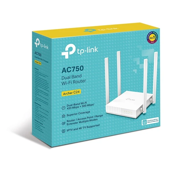 Tp-Link Archer C24 Çift Bant Router ürün görseli 1