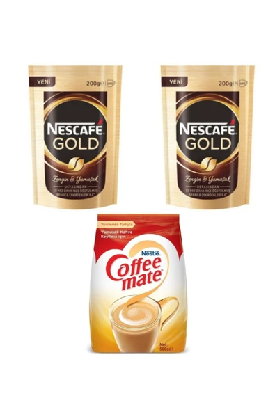 Nestle Nescafe Gold 200 gr 2 'li - Coffe Mate 500 gr ürün görseli 1