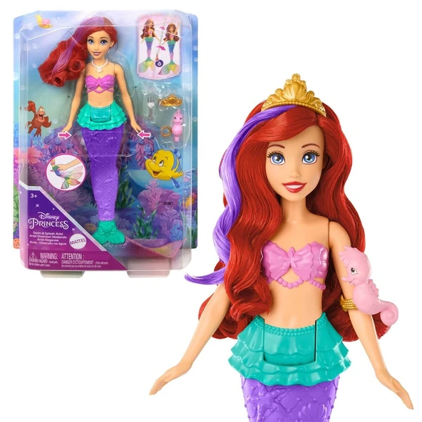 HPD43 Disney Prensesi Ariel Yüzen ve Renk Değiştiren Küçük Deniz Kızı ürün görseli 1